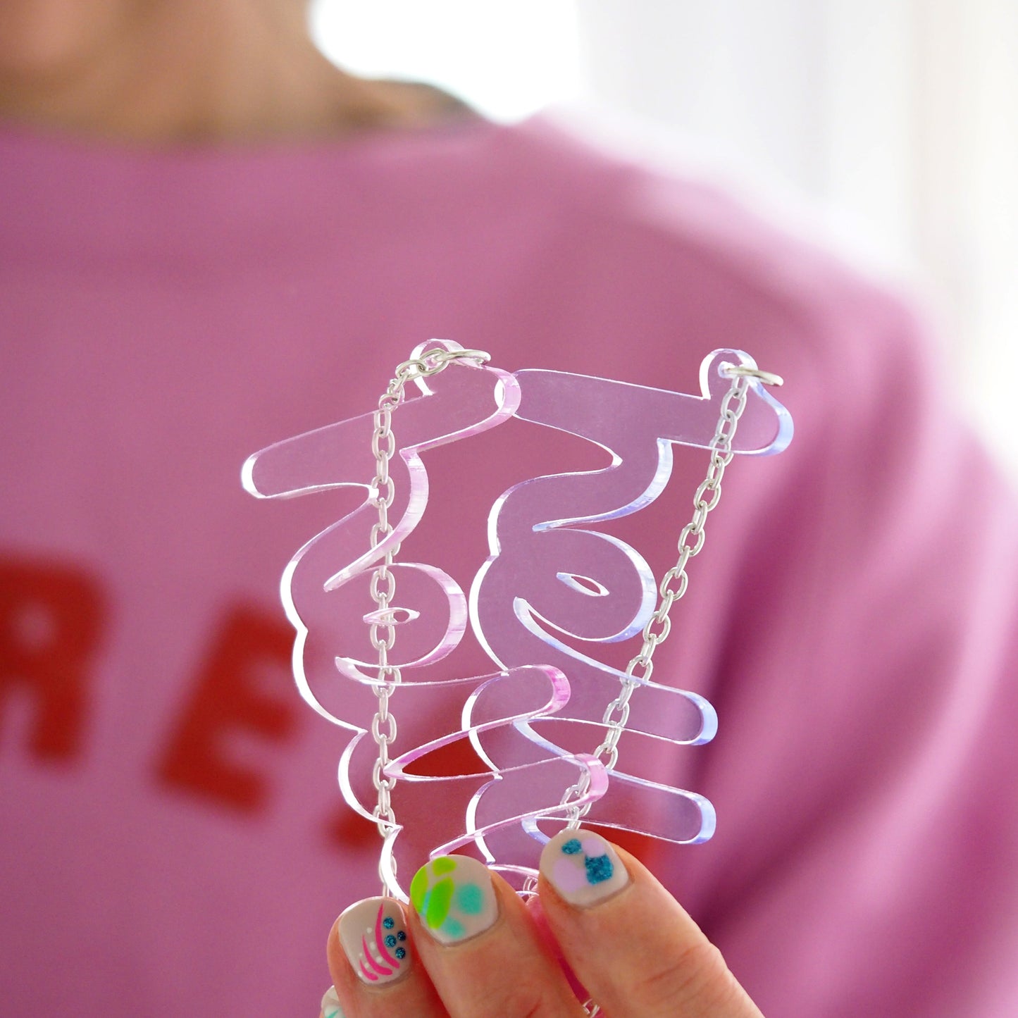 hello necklace goes CHUNKY