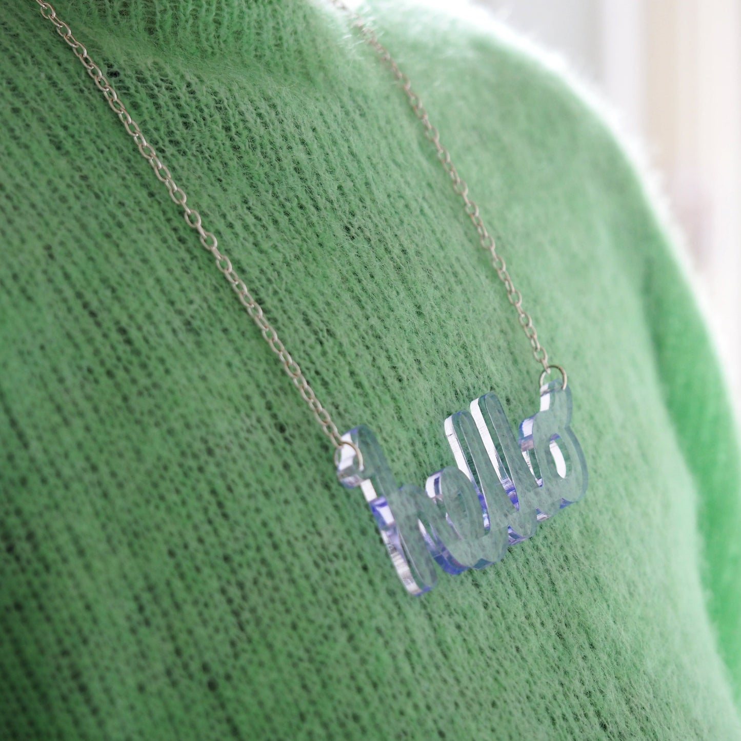 hello necklace goes CHUNKY