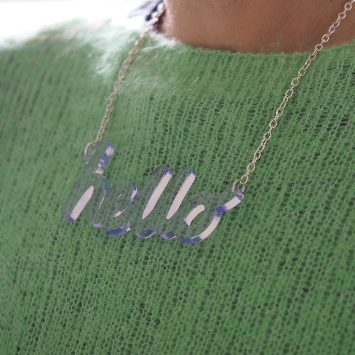 hello necklace goes CHUNKY