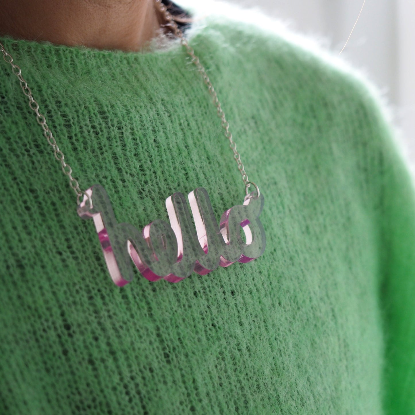 hello necklace goes CHUNKY