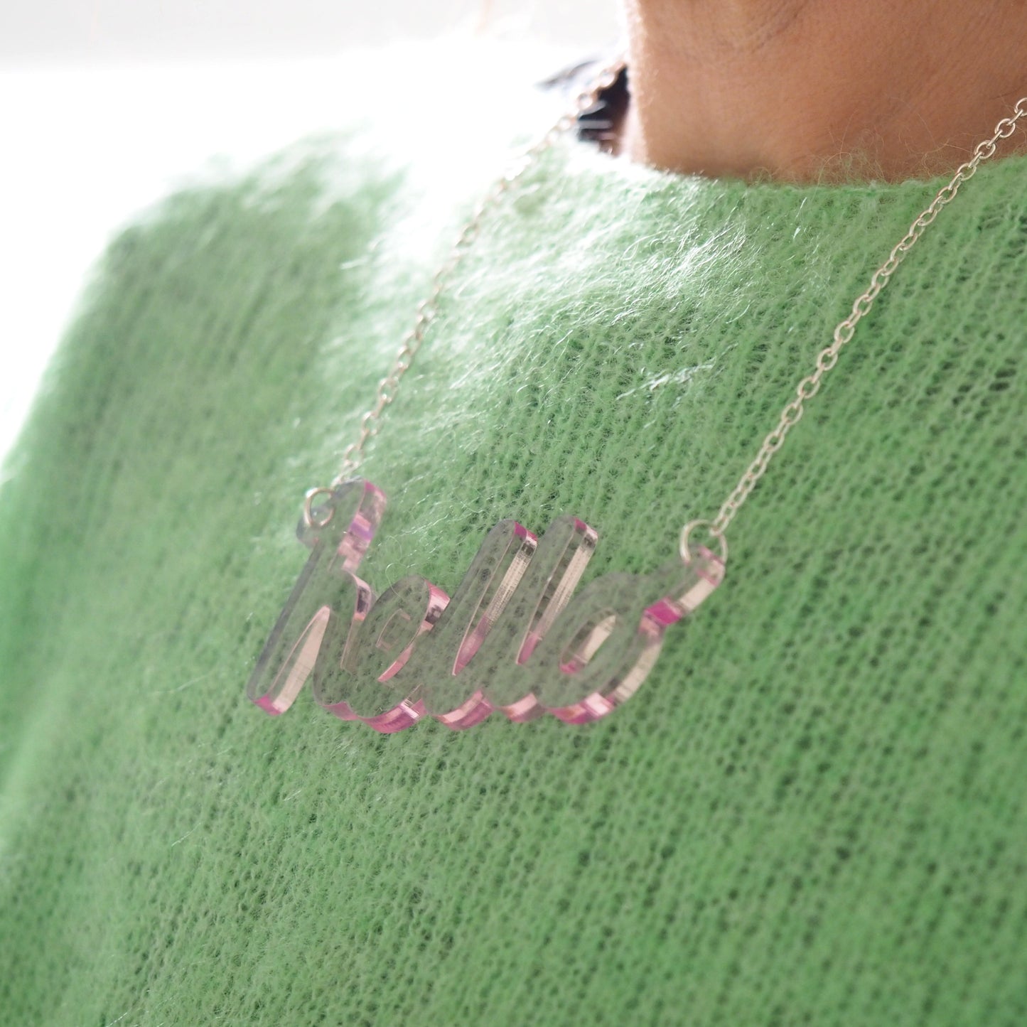 hello necklace goes CHUNKY