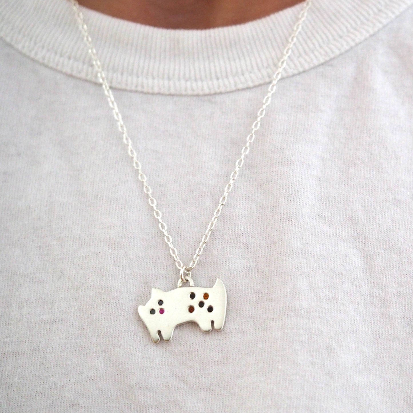 Tabby Dangle Cat Necklace