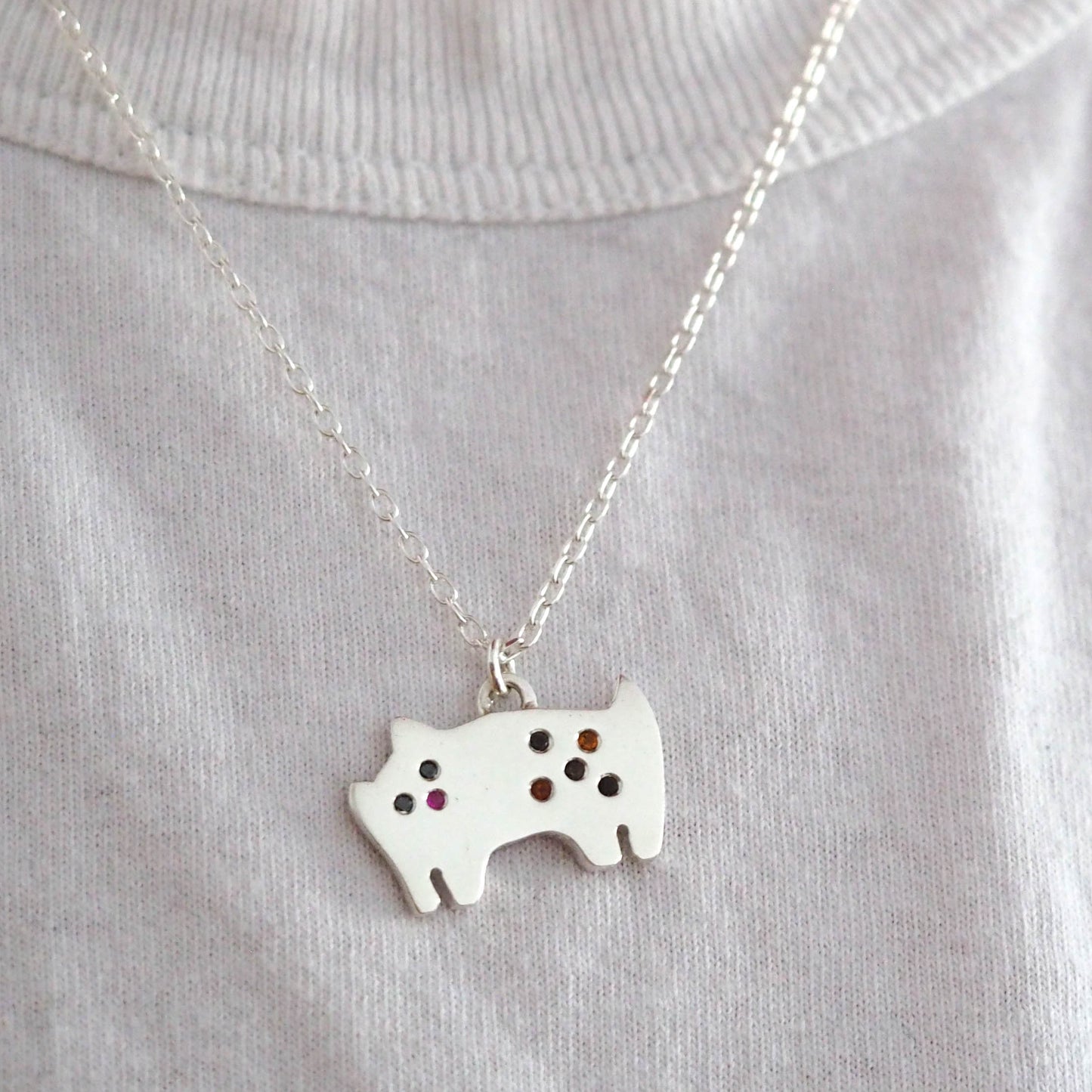 Tabby Dangle Cat Necklace