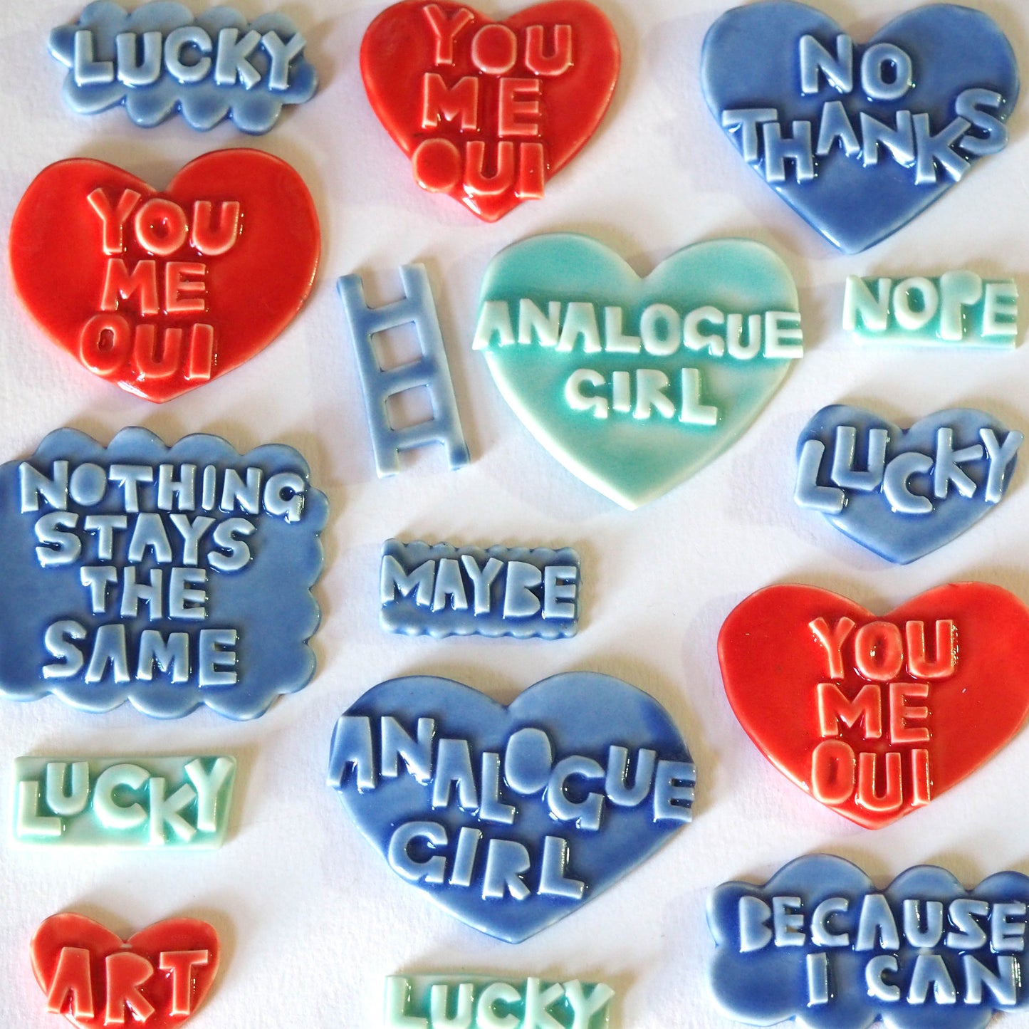 ART heart Porcelain Brooch