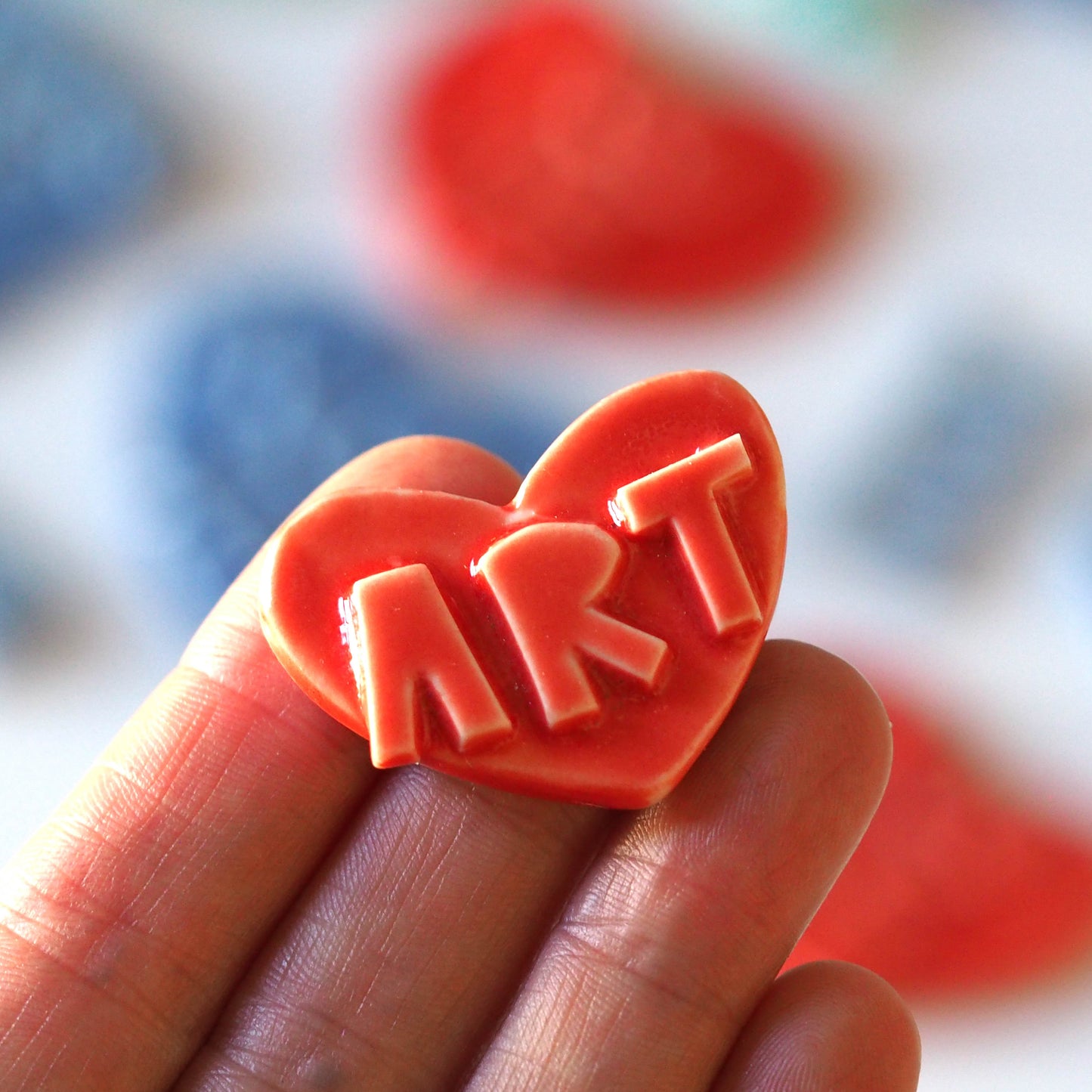 ART heart Porcelain Brooch