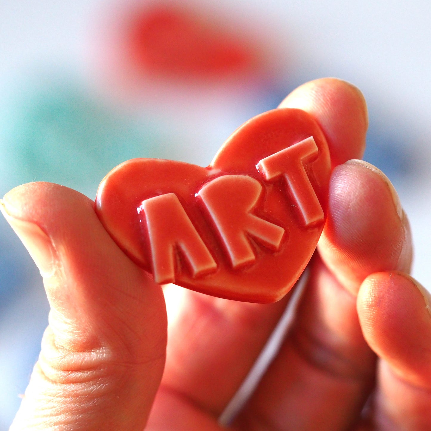 ART heart Porcelain Brooch