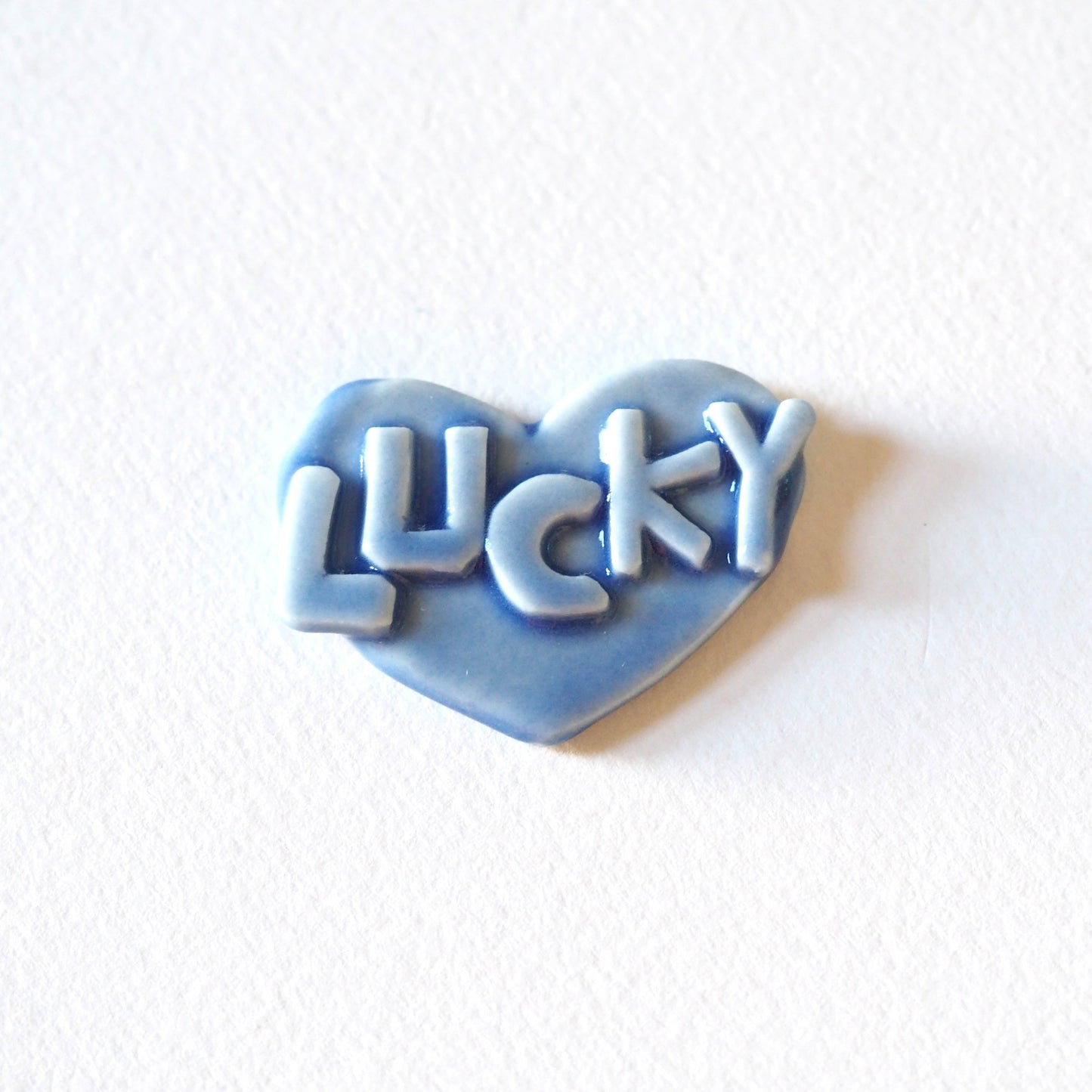 Lucky Heart Porcelain Brooch