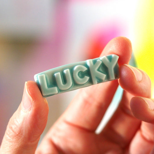 Lucky Porcelain Brooch
