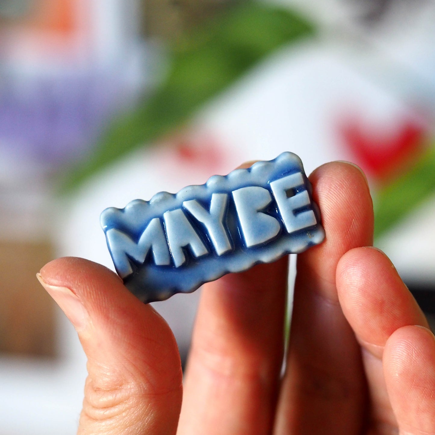 Maybe Porcelain Brooch