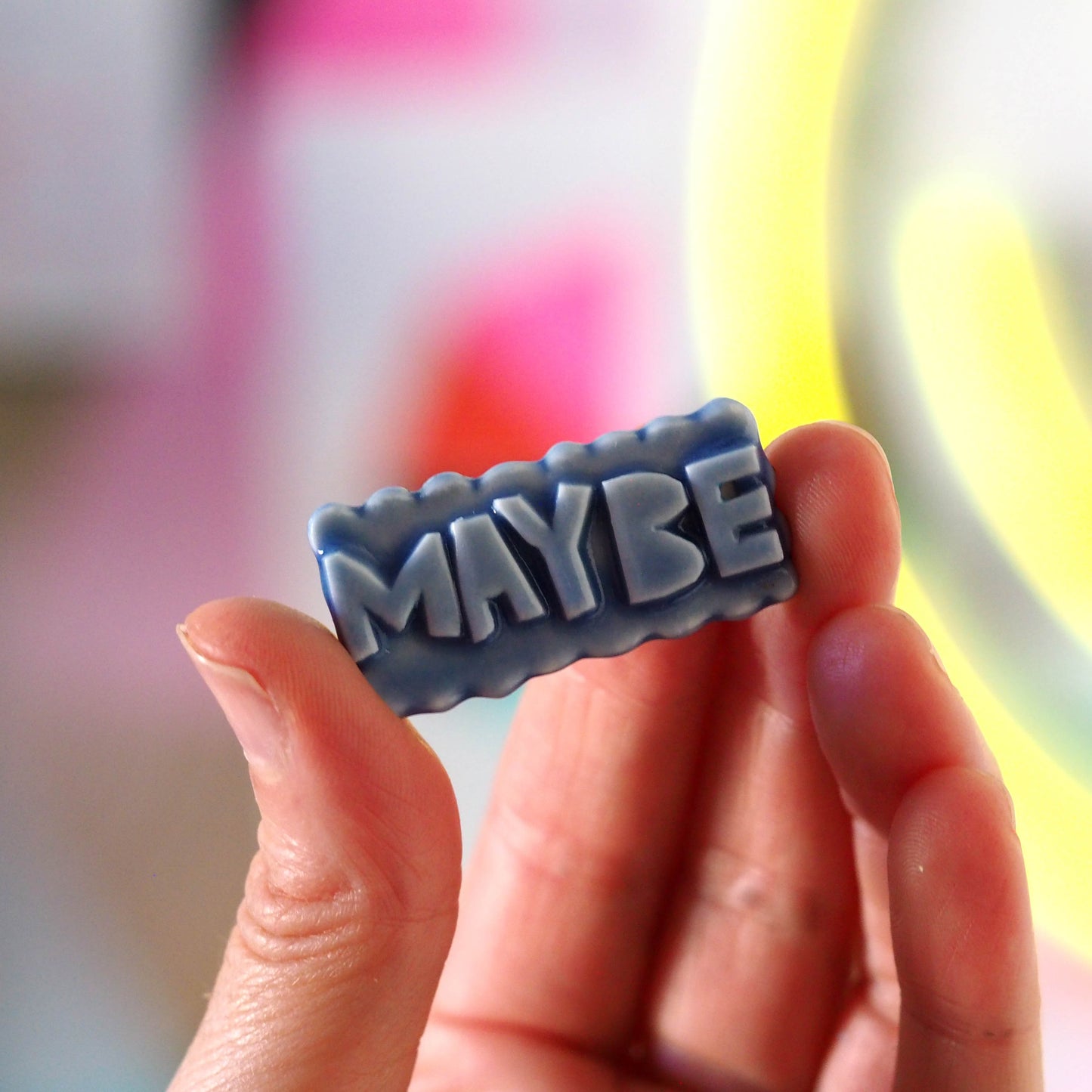 Maybe Porcelain Brooch
