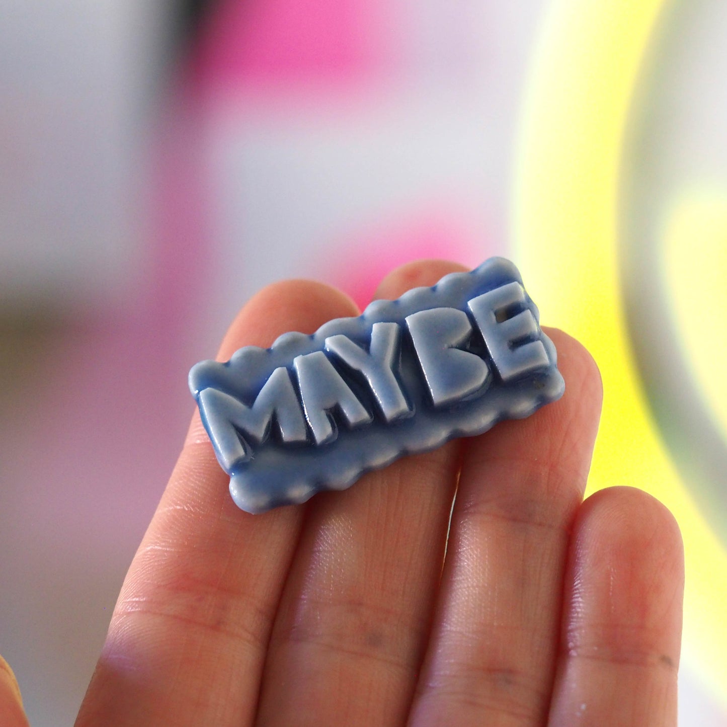 Maybe Porcelain Brooch