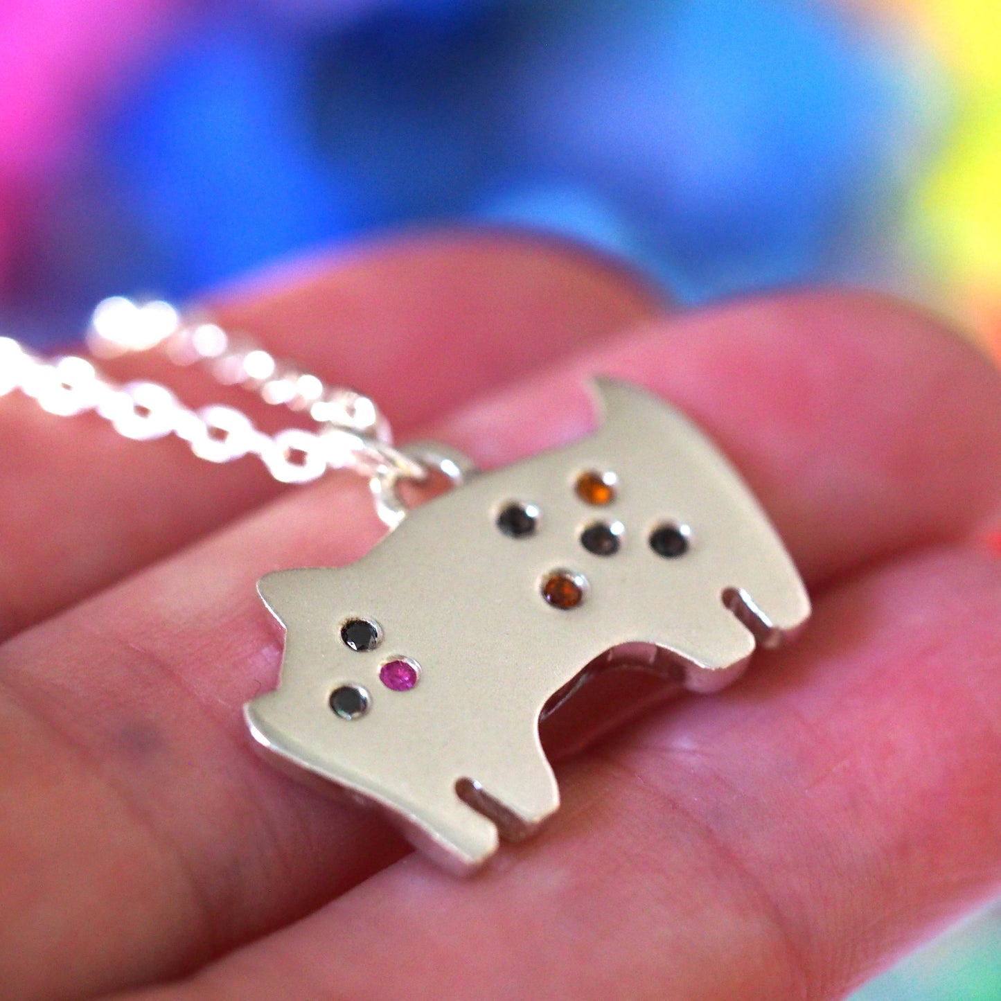 Tabby Dangle Cat Necklace