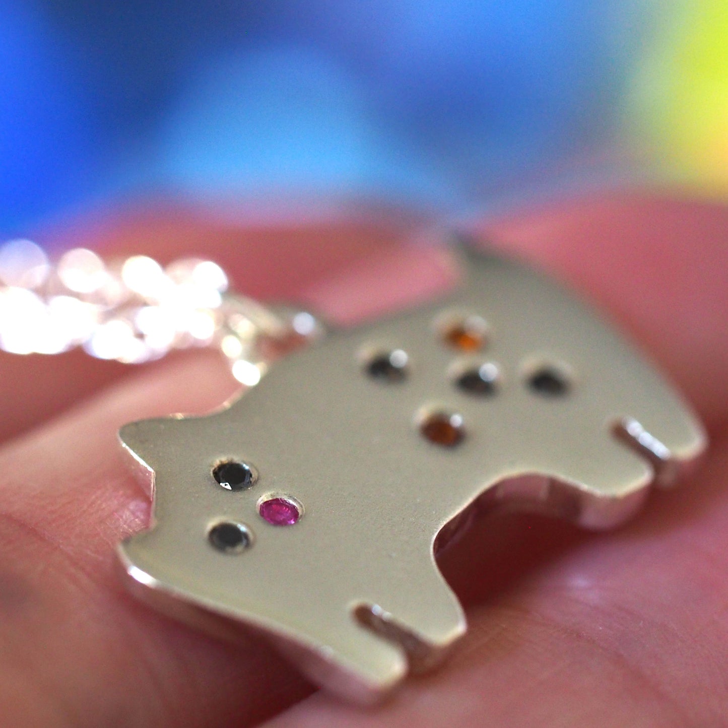 Tabby Dangle Cat Necklace
