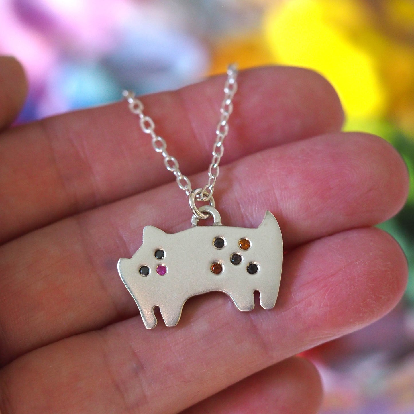 Tabby Dangle Cat Necklace