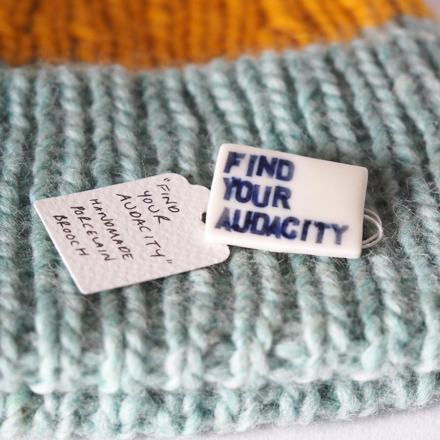 Find Your Audacity Porcelain Brooch