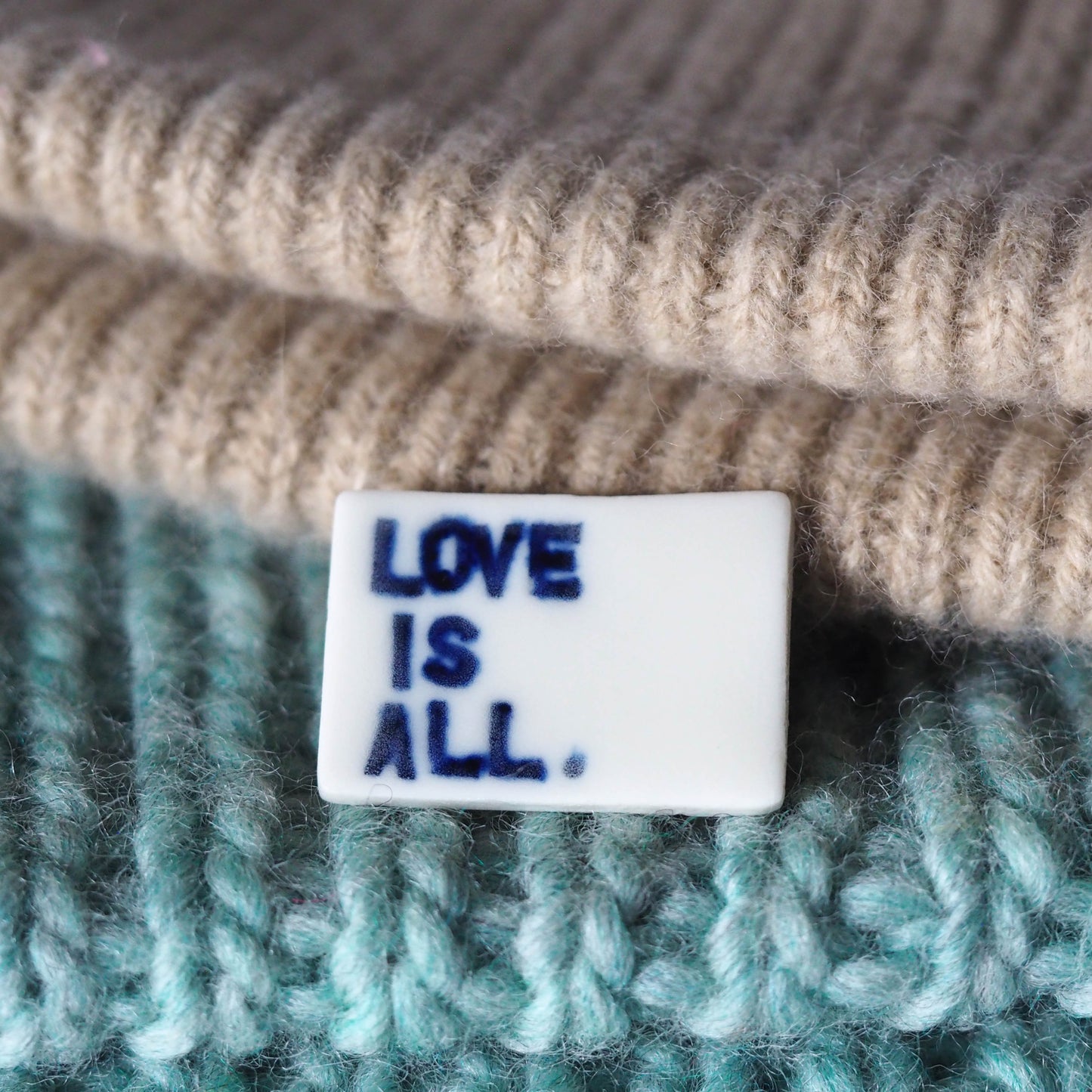 Love Is All Porcelain Brooch