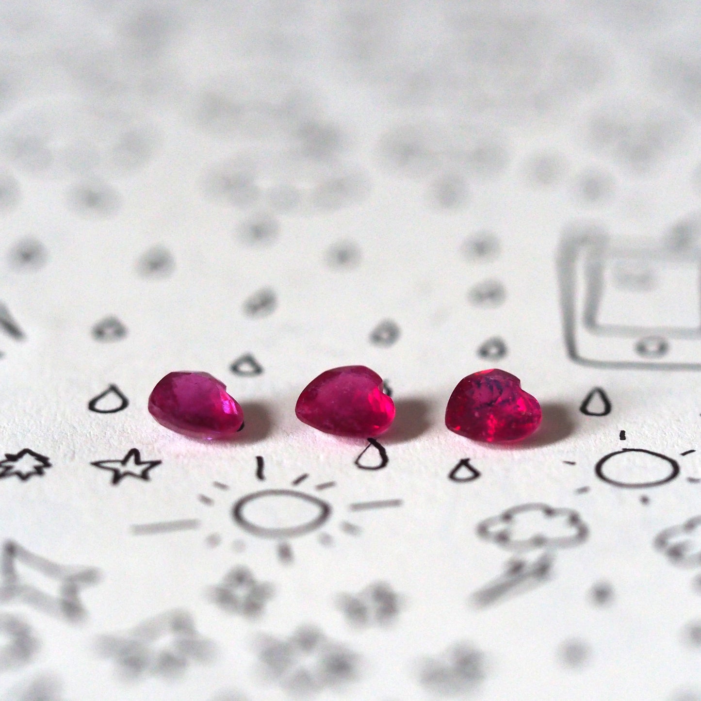 Ruby Heart 6mm Loose Stones