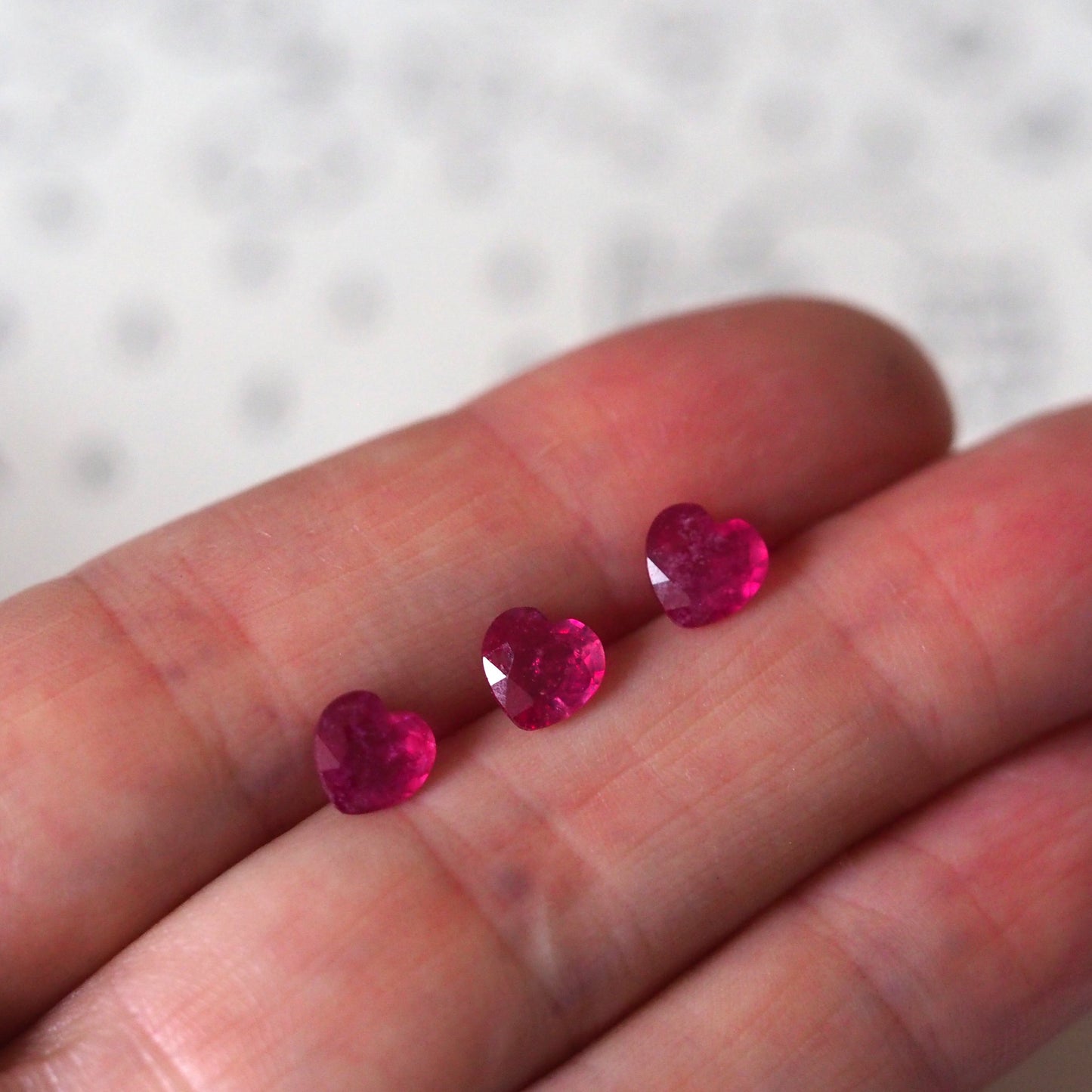 Ruby Heart 6mm Loose Stones