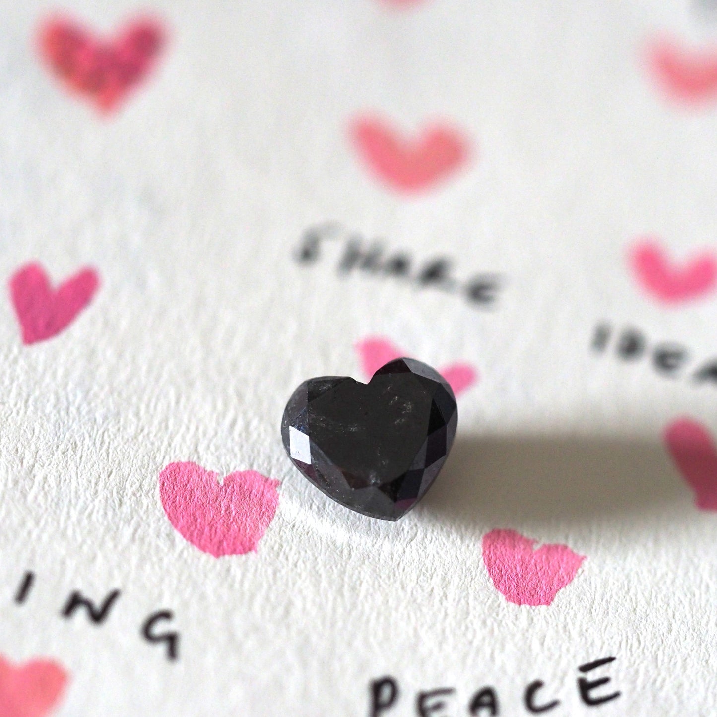 Black Diamond Heart Loose Stone