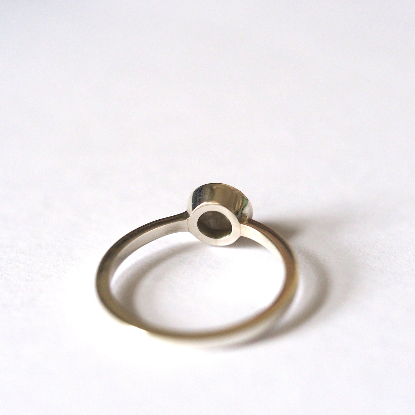 Milky Grey Diamond Rose Cut Ring