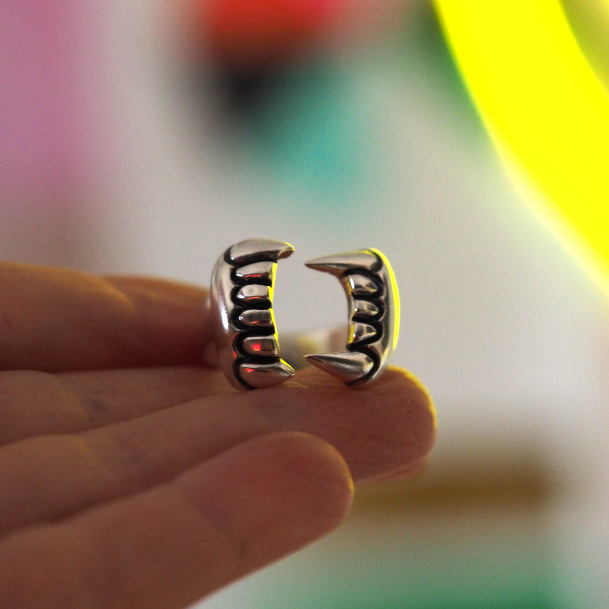 Fangs Ring Silver