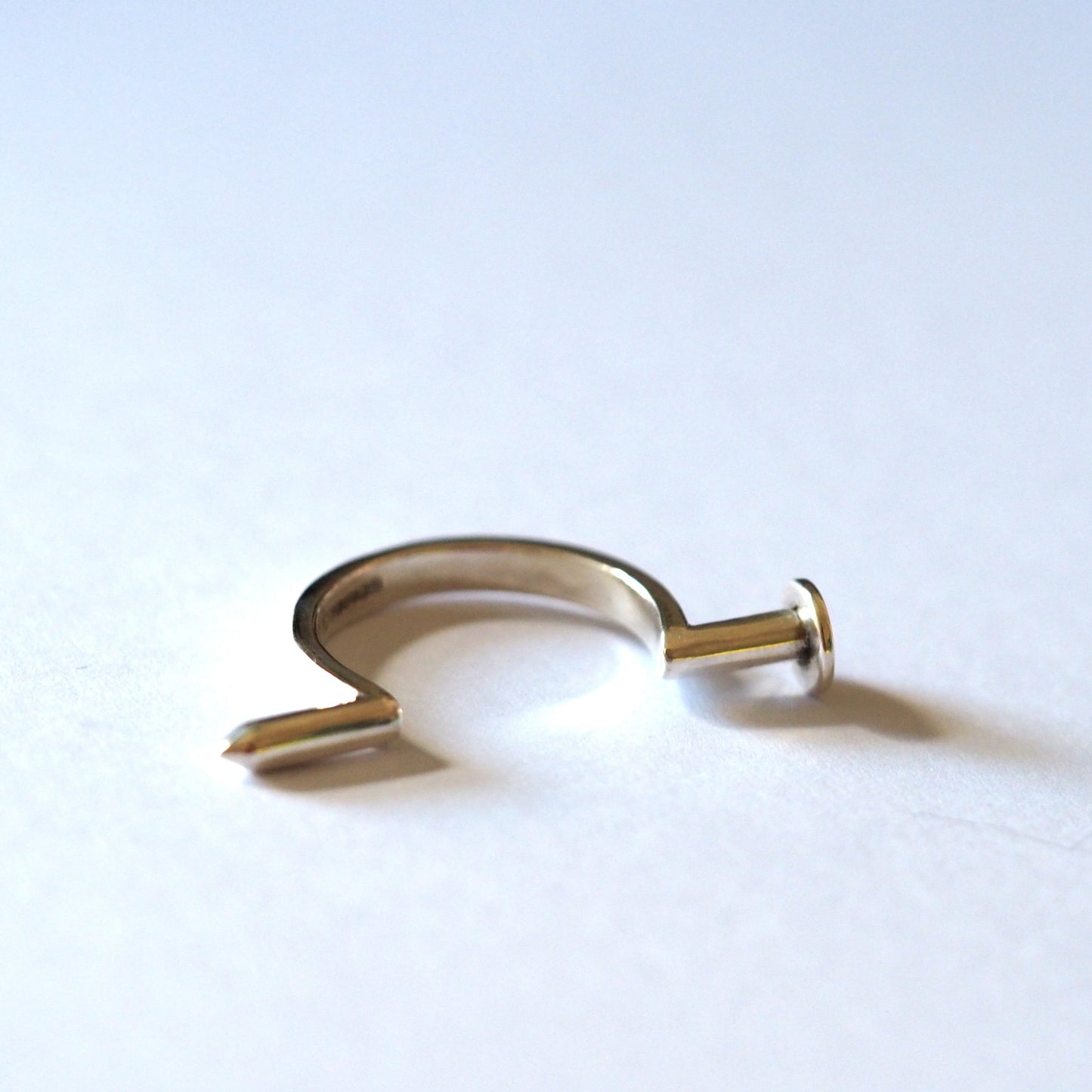 Nail Through Finger Ring