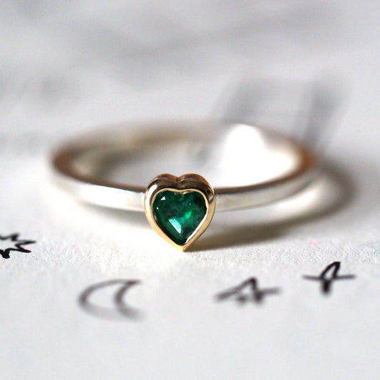 Emerald Heart Ring