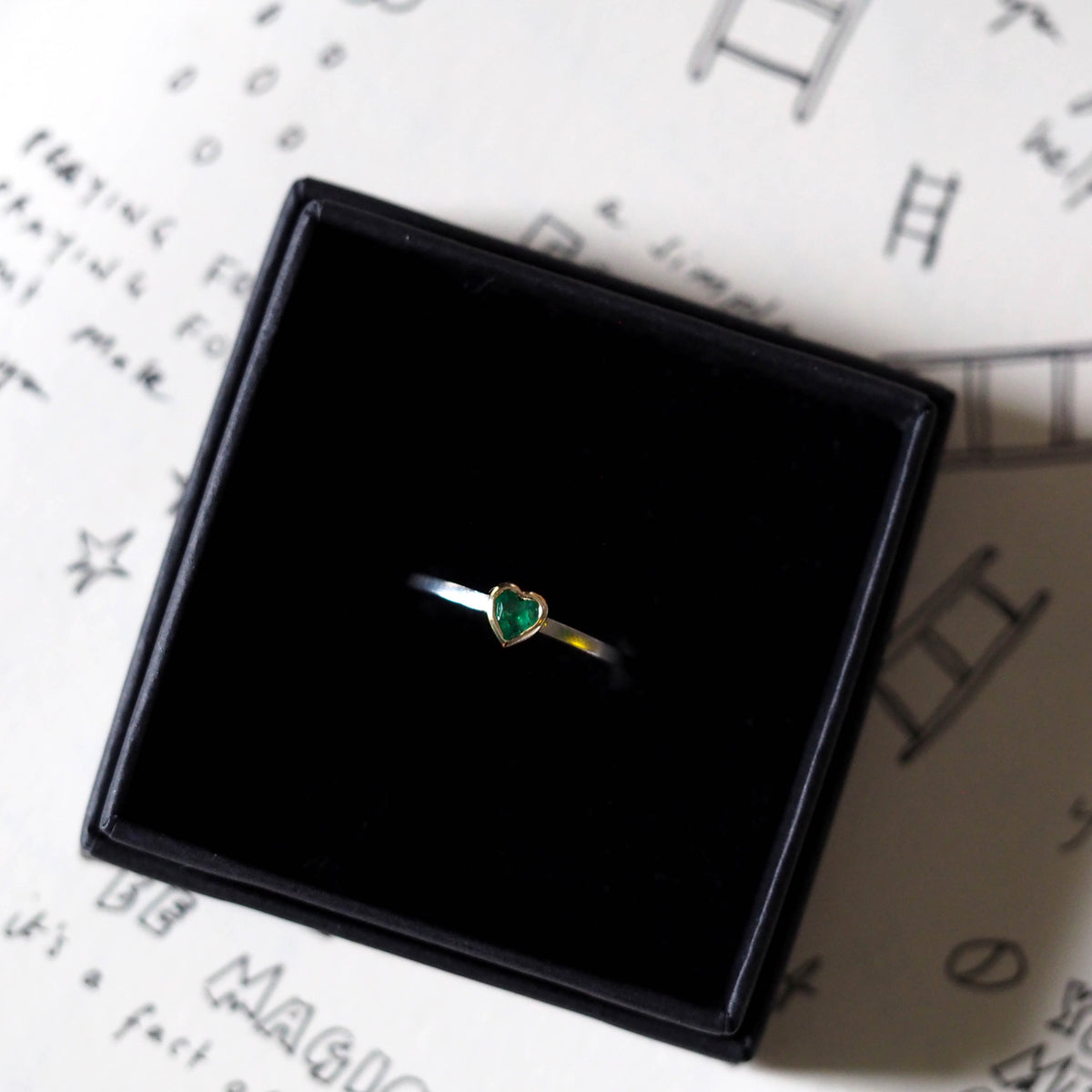 Emerald Heart Ring