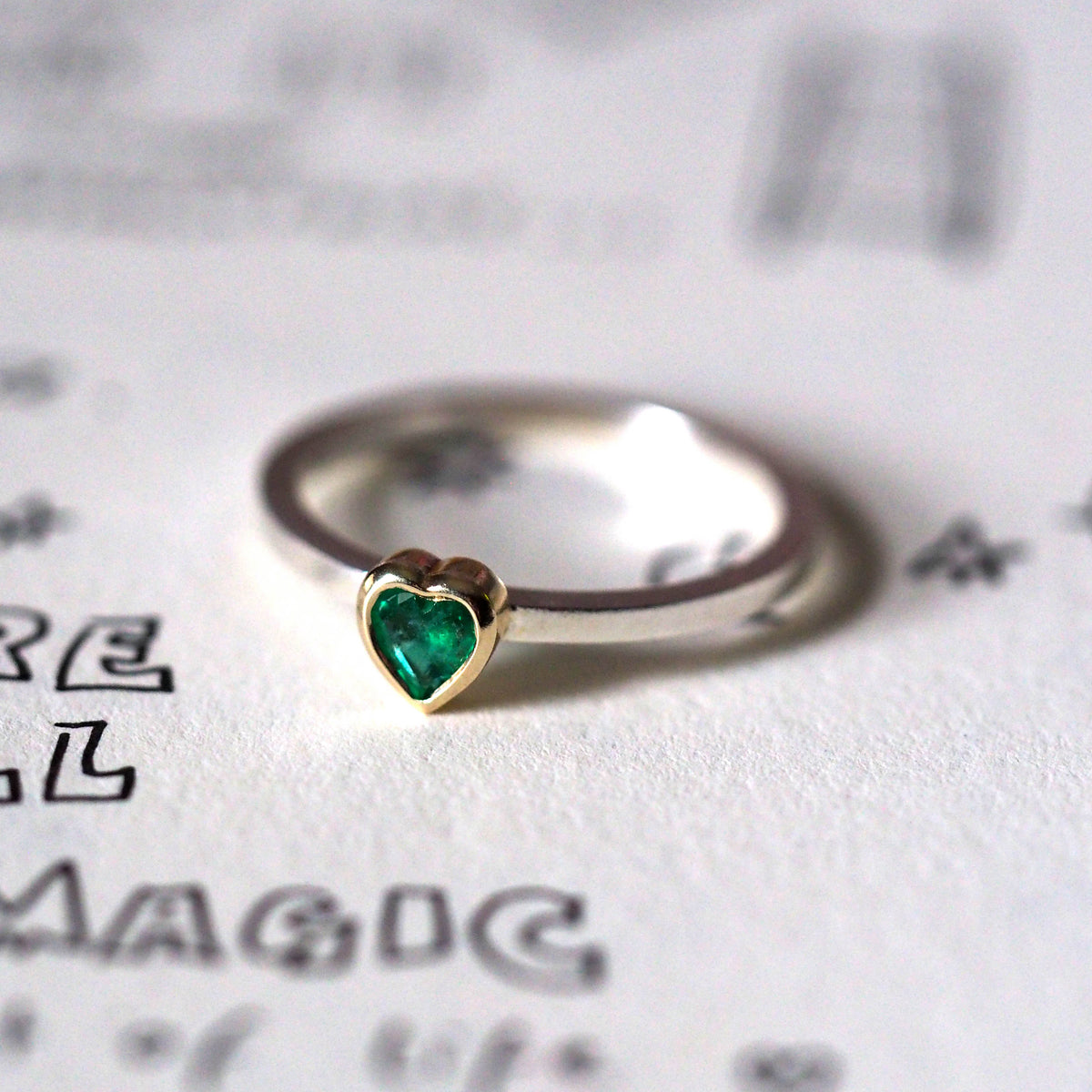 Emerald Heart Ring