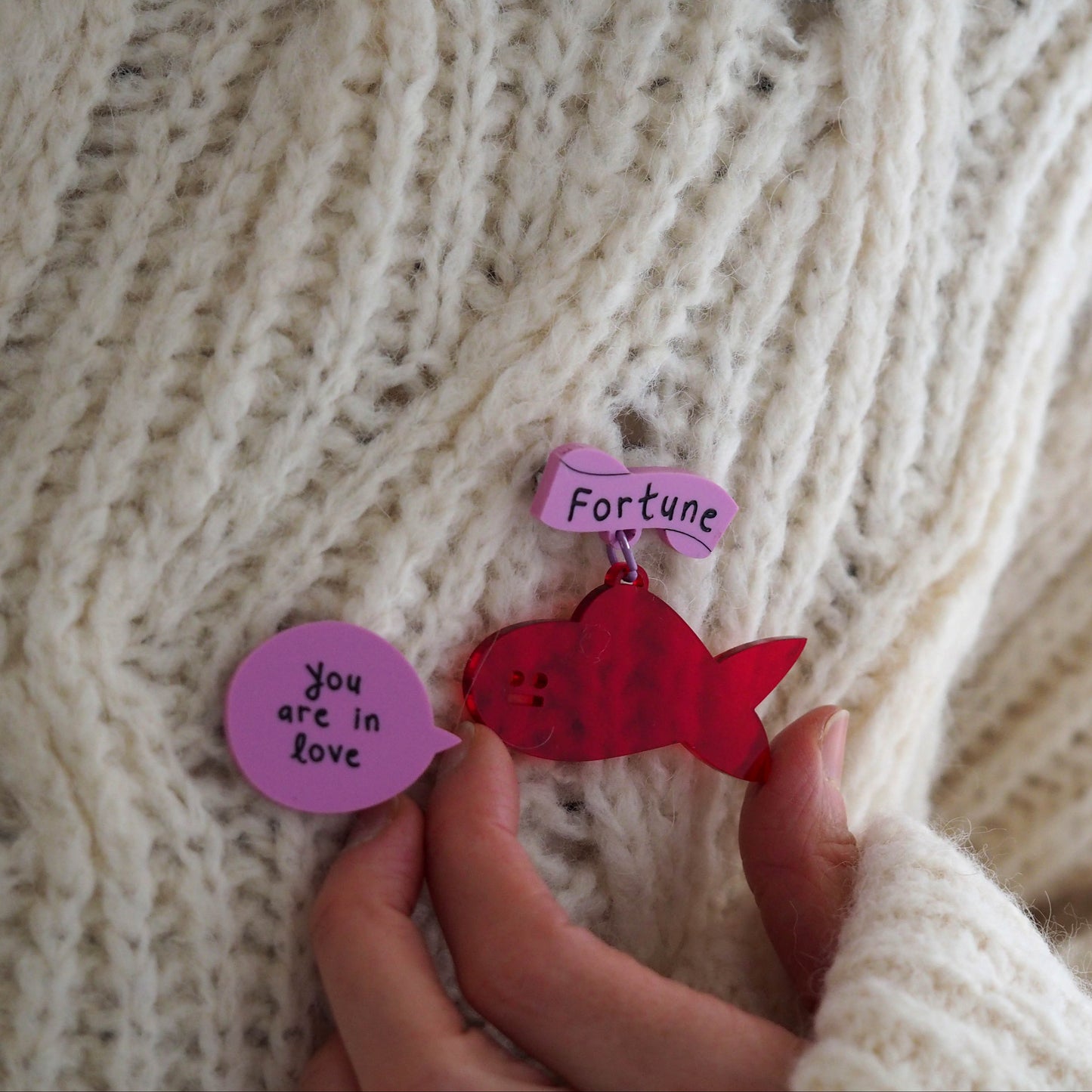 Fortune Fish Brooch Set