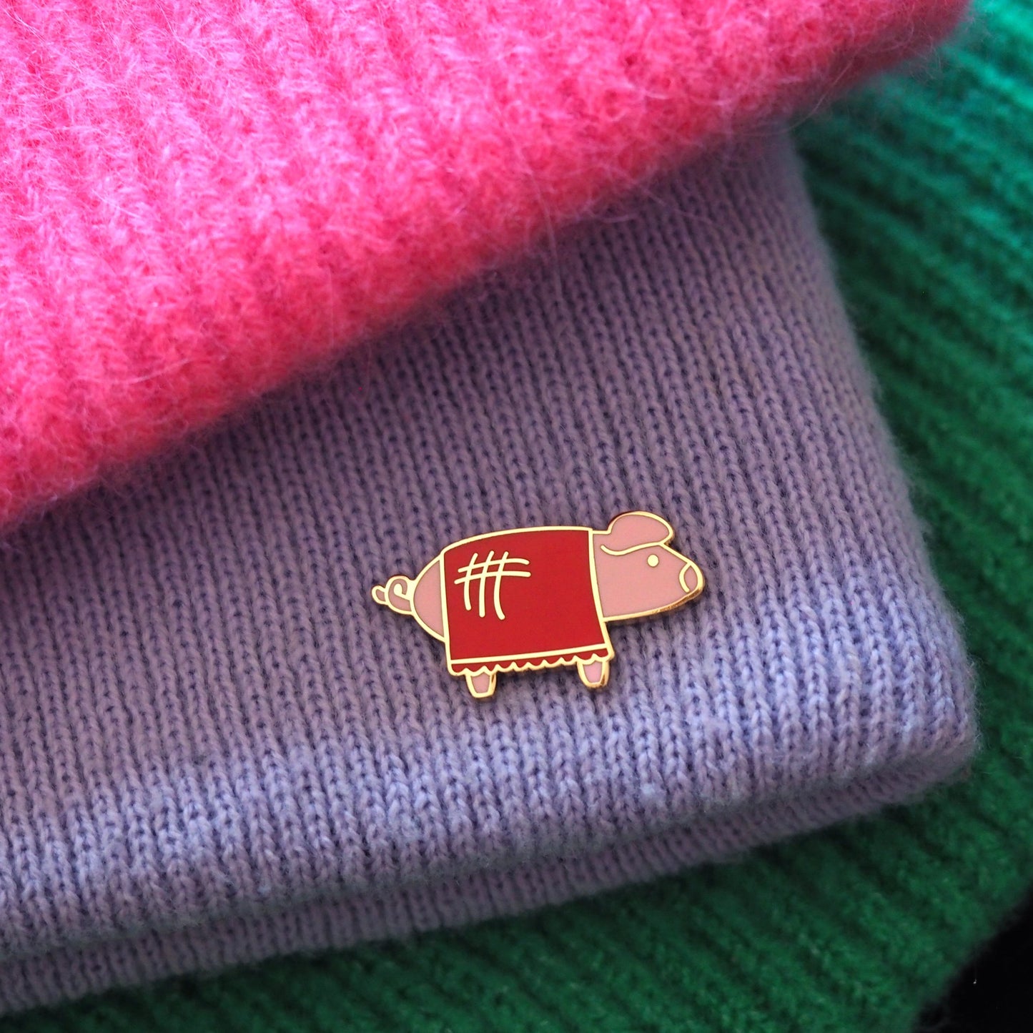 Pig in a Blanket Enamel Pin