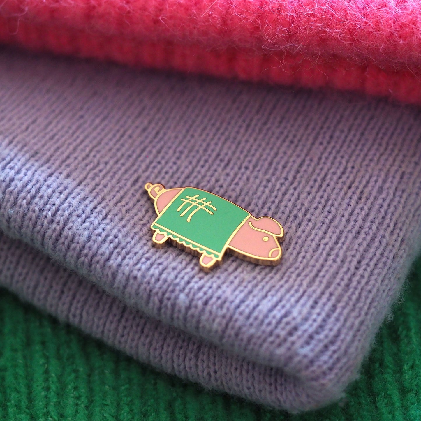 Pig in a Blanket Enamel Pin