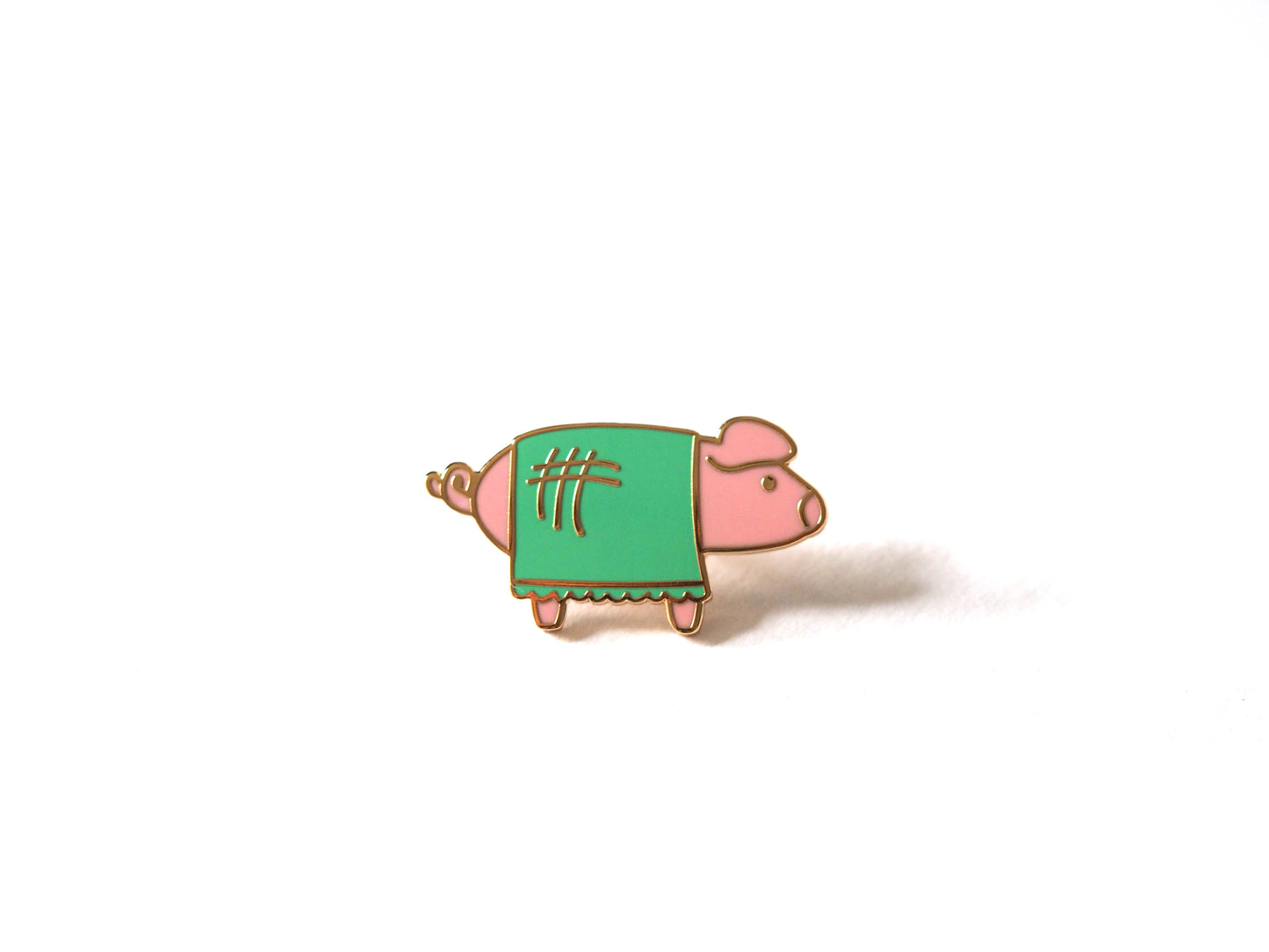 Pig in a Blanket Enamel Pin