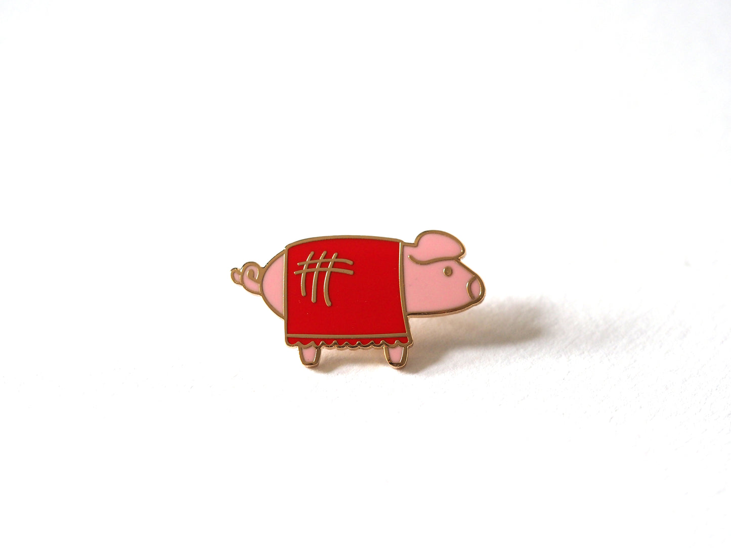 Pig in a Blanket Enamel Pin