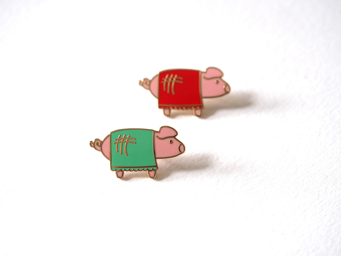 Pig in a Blanket Enamel Pin