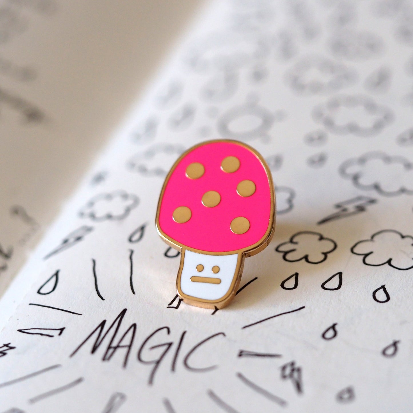 Toadstool Enamel Pin