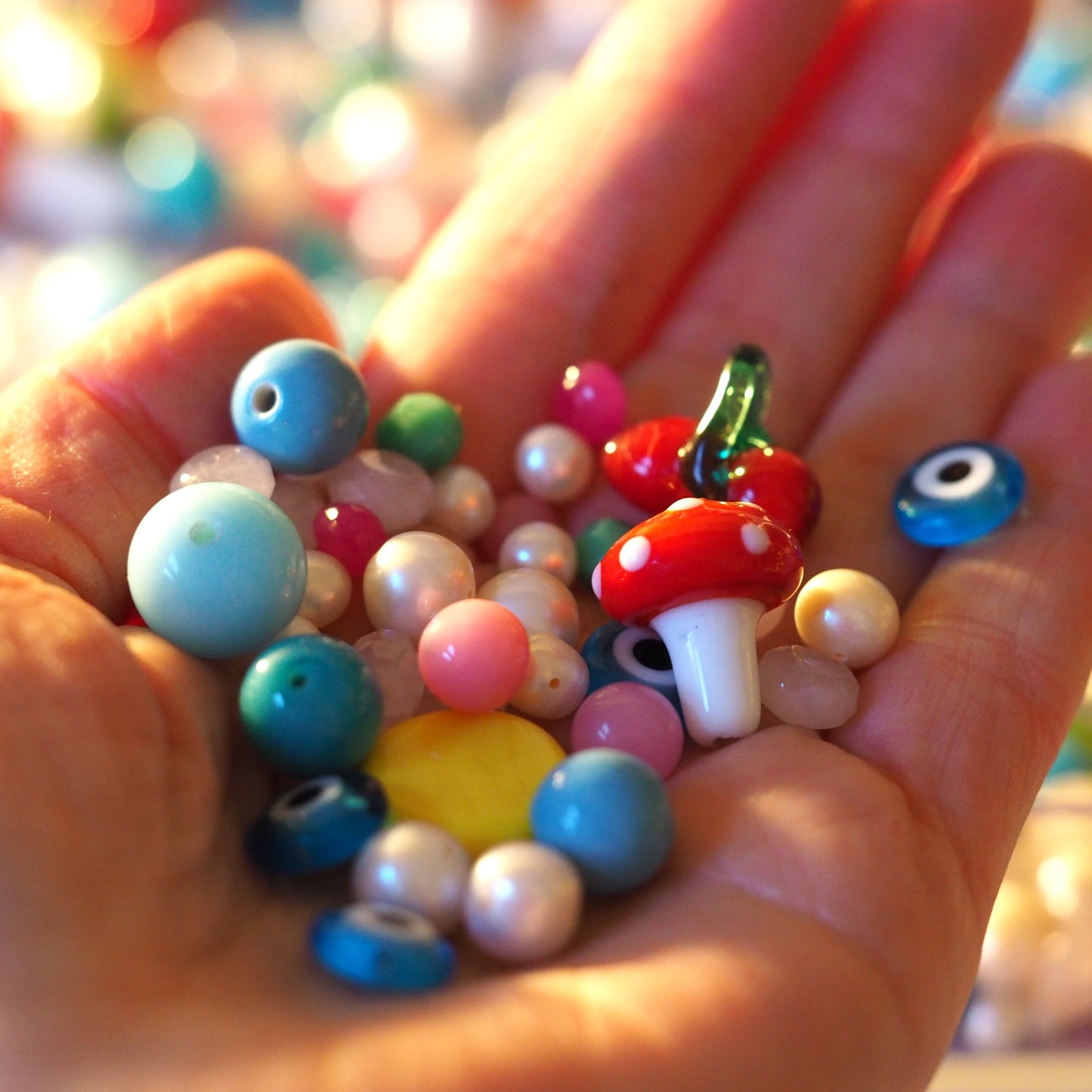 Winter Candy Bead Necklace