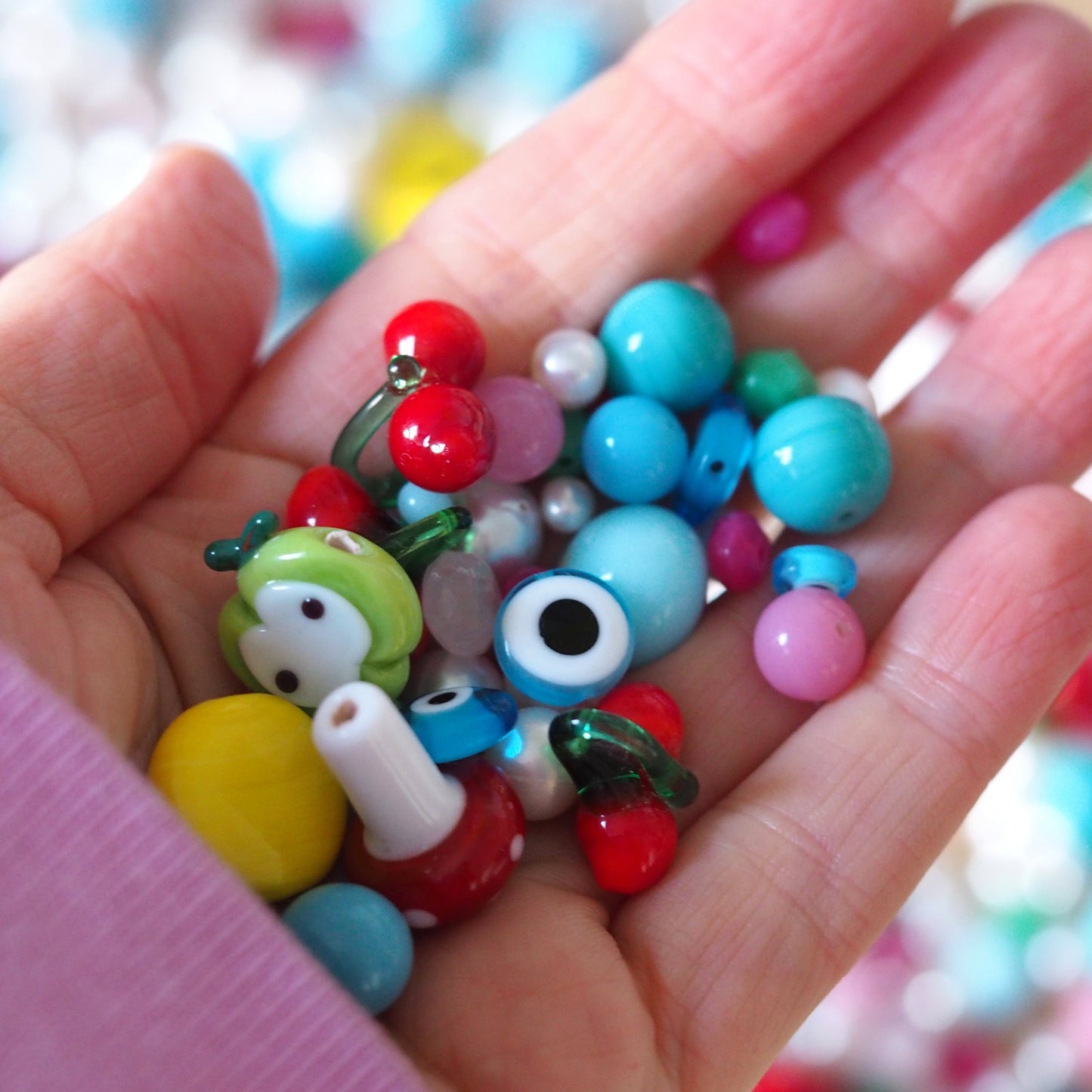 Winter Candy Bead Necklace