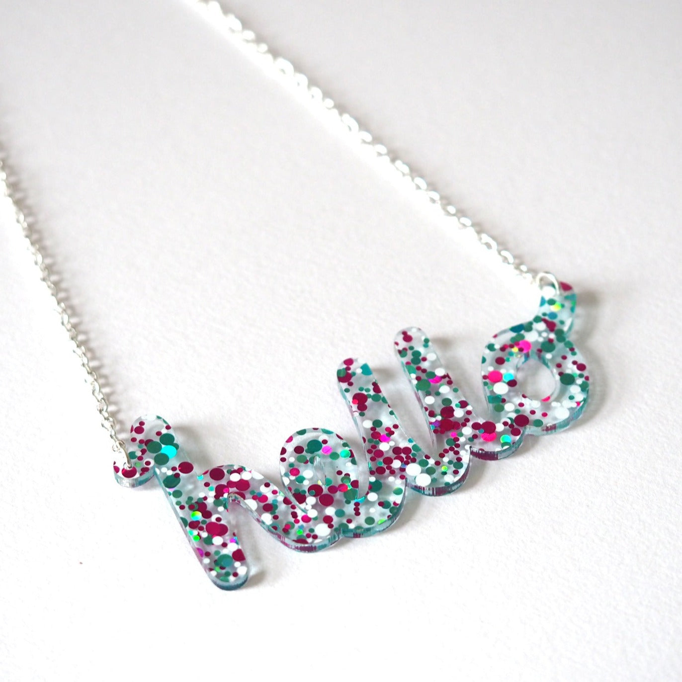 Confetti Hello Necklace