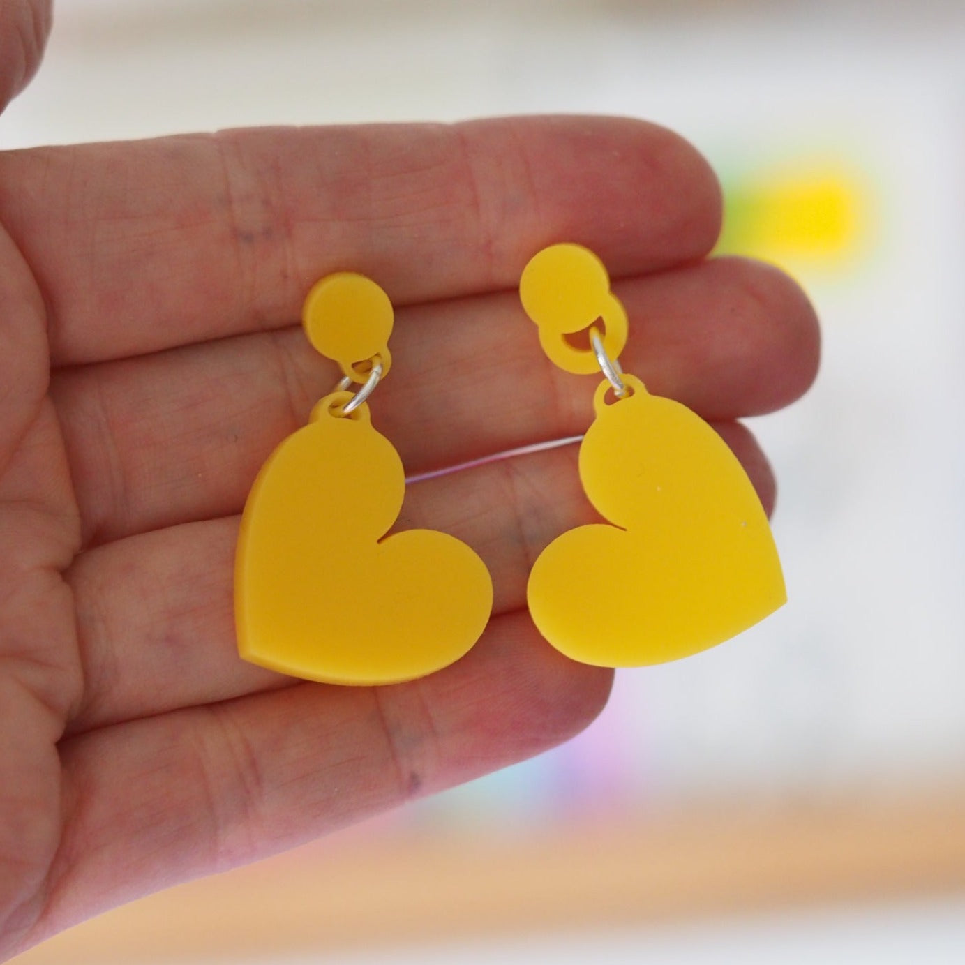 Heart Acrylic Earrings