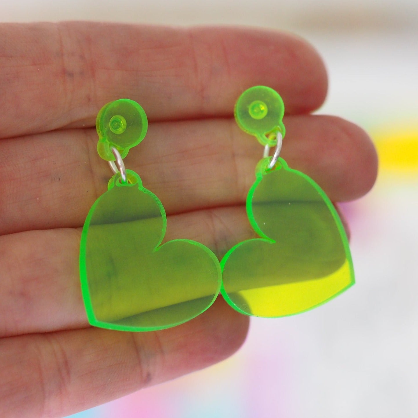 Heart Acrylic Earrings