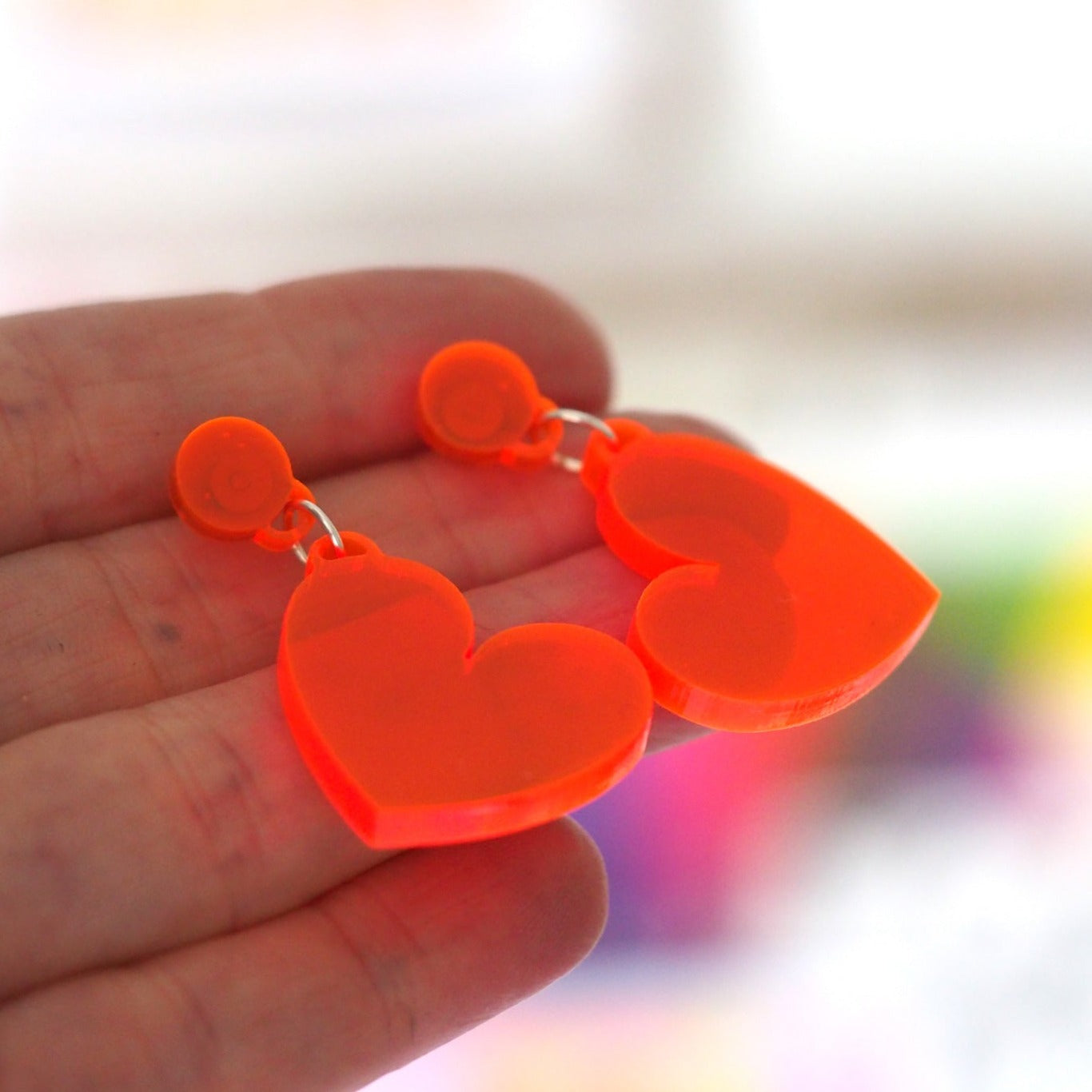 Heart Acrylic Earrings