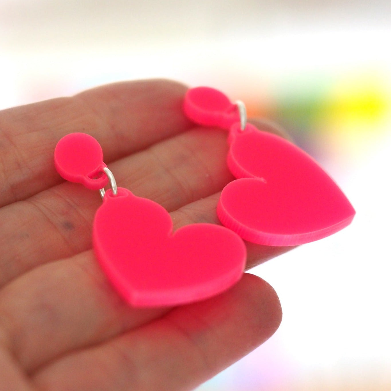 Heart Acrylic Earrings