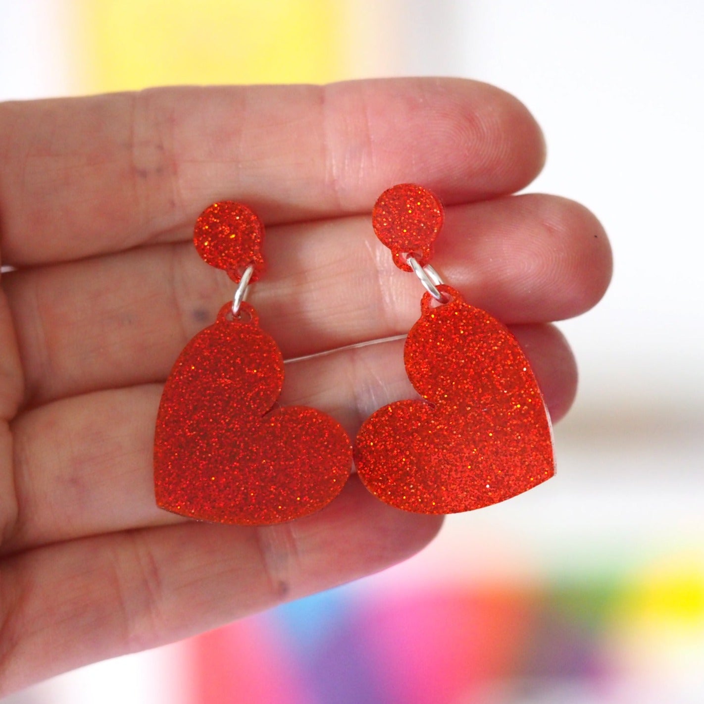 Heart Acrylic Earrings