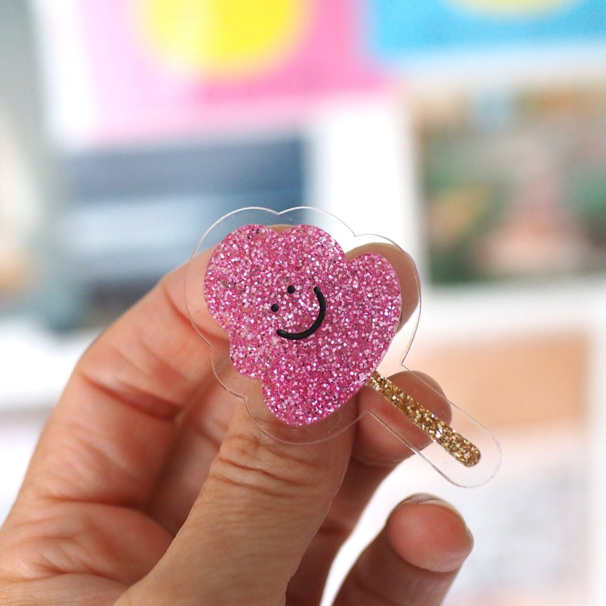 Candy Floss Brooches and Necklace