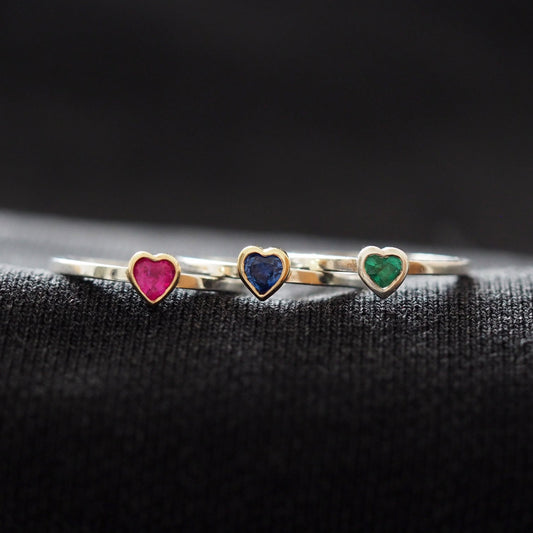 Solitaire Heart Ring