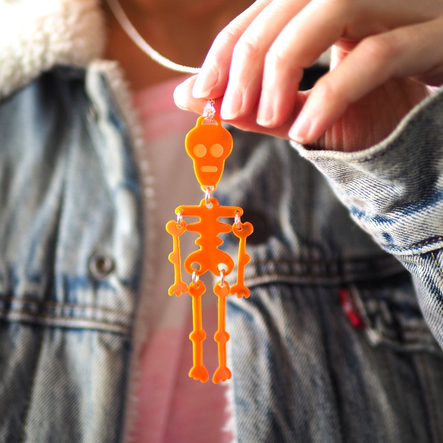 Skeleton Necklace - Bright Acrylic
