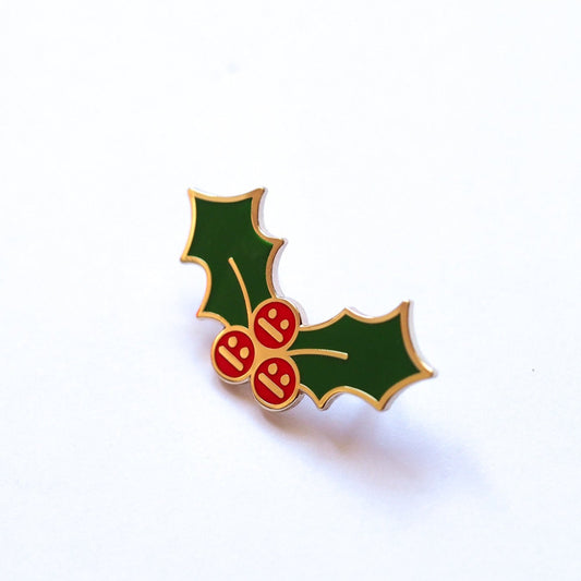 Holly Enamel Pin Badge