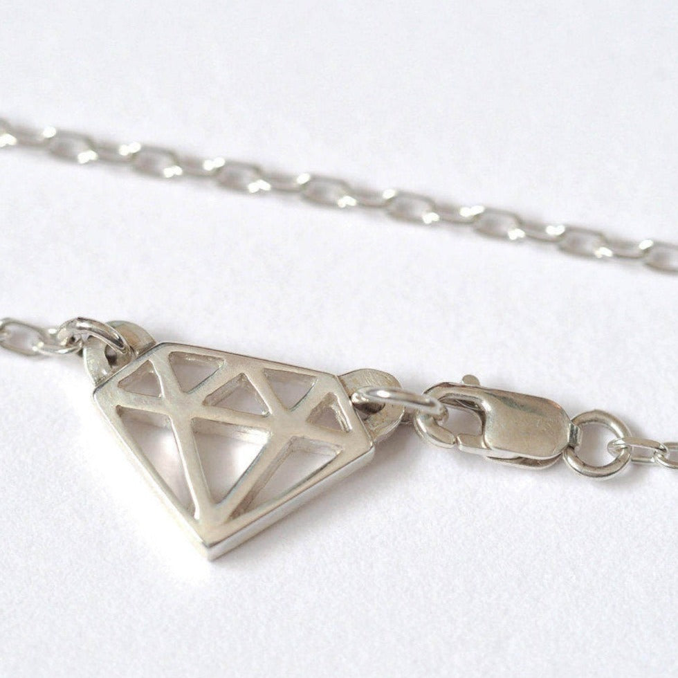 Diamond Symbol Bracelet - Sterling Silver