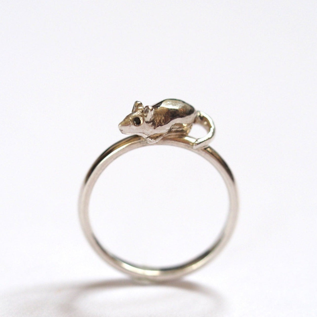 Mouse Ring - Recycled Sterling Silver